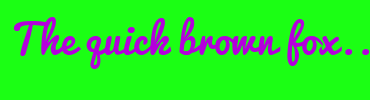 Image with Font Color B400DC and Background Color 1BFF14